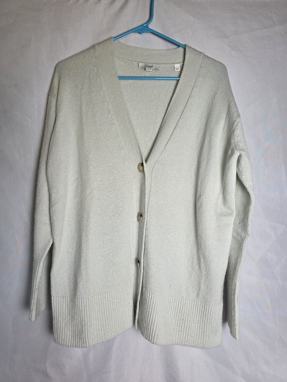 Vince Wool Cashmere Cardigan Sweater Pale Mint Green Women's Oversized XS